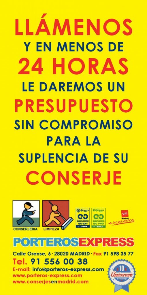 Suplencias para conserjes en comunidades